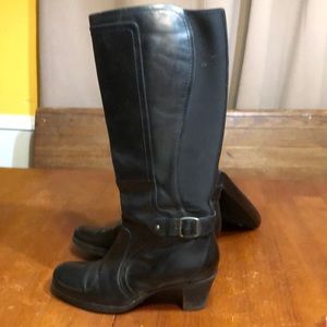 Clark’s black knee boots